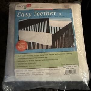 Padded XL Crib Rail Cover Protector Soft padded design w tabs for toys. Washable
